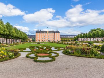 Schwetzingen, Germany. The central alley of the castle park